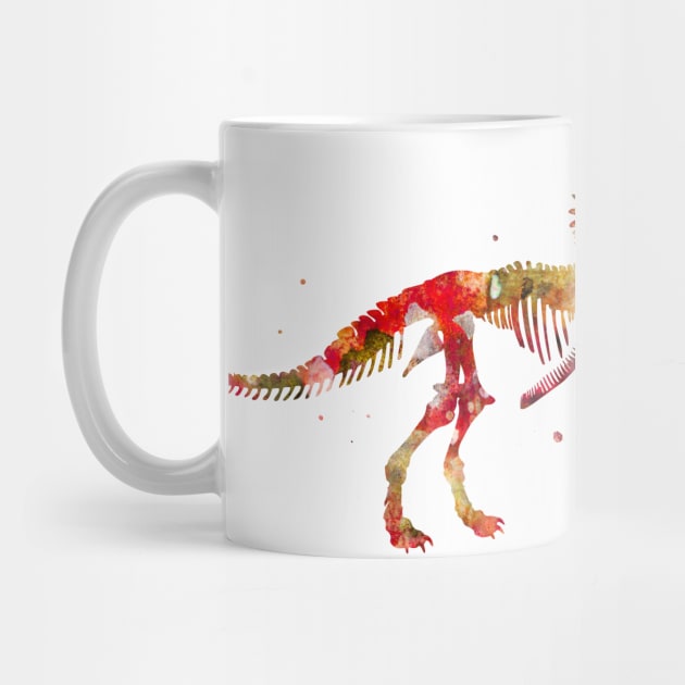 Dinosaur Skeleton Watercolor Painting 3 by Miao Miao Design